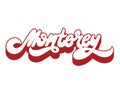 Monterey. Vector handwrittem lettering isolated .