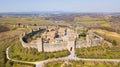 Monteriggioni, Siena, Italy. Drone aerial landscape of the wonderful medieval village. Tuscany, Italy