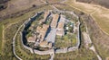 Monteriggioni, Siena, Italy. Drone aerial landscape of the wonderful medieval village. Tuscany, Italy