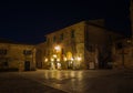Monteriggioni, Siena, Italy. Night landscape of the wonderful medieval village. Tuscany, Italy