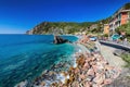Monterosso al Mare beach in Cinque Terre, Italy Royalty Free Stock Photo