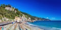 Monterosso al Mare beach in Cinque Terre, Italy Royalty Free Stock Photo