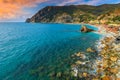 Monterosso Al Mare village on the Cinque Terre coast of Italy,Europe Royalty Free Stock Photo