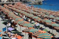 Monterosso Beach Packed With Vacationers and Umbrellas