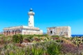 Capo Murro di Porco lighthouse, Syracuse, Sicily, Italy Royalty Free Stock Photo