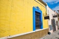 Monterrey, colorful historic buildings in the center of the old city Barrio Antiguo at a peak tourist season