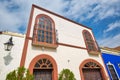 Monterrey, colorful historic buildings in the center of the old city Barrio Antiguo at a peak tourist season