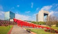 Monterrey, Landmark Macroplaza La Gran Plaza square in historic city center, the seventh largest plaza in the world Royalty Free Stock Photo