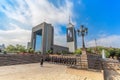 Monterrey, Mexico-11 August, 2019: Monterrey, Landmark Macroplaza La Gran Plaza square in historic city center, the seventh