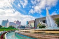 Monterrey, Mexico-11 December, 2018: Monterrey, Macroplaza, Landmark Neptune Fountain, also known as Fountain of Life Fuente de