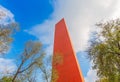 Monterrey, Mexico-11 September, 2019: Monterrey, Macroplaza, Landmark Tower of Commerce Monument Faro Del Comercio in historic Royalty Free Stock Photo