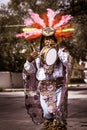 Mexican traditional musician performing on street