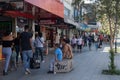 Monterrey, Nuevo Leon. 2023-10-12 People walking through the streets of downtown Monterrey