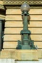 A Lamppost Next to the Front Entrance of the Gray`s Harbor County Courthouse, Montesano, Washington, USA