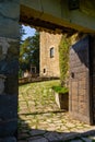 Montesquiu Castle in Ripoll, Catalonia, Spain.