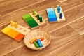 Montessori wood color gamut