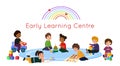 Early learning centre logotype. Public school and kindergarten logo.