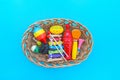 Montessori material musical instrument. Education at home