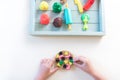 Montessori material is plasticine. Chef education game