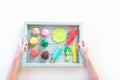 Montessori material is plasticine. Chef education game