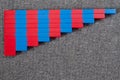 Montessori Number Rods set Royalty Free Stock Photo
