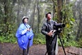 Birdwatchers searches for birds at Monteverde Cloud Forest