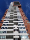 Montevideo apartment tower facade, designed by Francine Houben, at Wilhelminapier