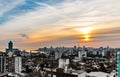 Sunset in Montevideo the capital of Uruguay, South America