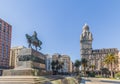 Montevideo - July 02, 2017: Palacio Salvo in the center of the city of Montevideo, Uruguay