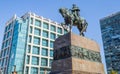 Montevideo - July 02, 2017: Statue of Artigas in the center of Montevideo, Uruguay