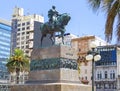 Montevideo, Uruguay, Artigas monument in Independence square. Royalty Free Stock Photo