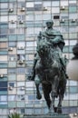 MONTEVIDEO, URUGUAY - Dezember 29, 2023: Monument to JosÃÂ© Artigas, Plaza Independencia, famous town square Royalty Free Stock Photo