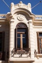 Montevideo Window and Balcony, 1916 Royalty Free Stock Photo