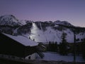 Montgenevre winter alpine mountain scene under a blue sky