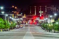 Montgomery alabam downtown at night time