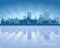 Montgomery Alabama city skyline vector silhouette