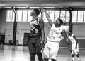 Maxwell Air Force Base Gunter Annex Basketball Team Action Shots in Black and White