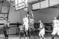 Maxwell Air Force Base Gunter Annex Basketball Team Action Shots in Black and White