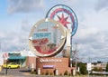 Montgomery County, Pennsylvania, U.S - October 21, 2023 - The large Quakertown Compass Billboard during the day