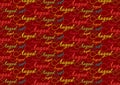 Month of August text pattern wallpaper