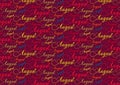 Month of August text pattern wallpaper
