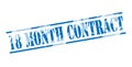 18 month contract blue stamp Royalty Free Stock Photo