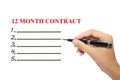 12 month contract Royalty Free Stock Photo