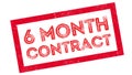 6 month contract rubber stamp