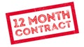 12 month contract rubber stamp