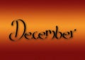 Month of December lettering background