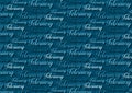 Month of February text pattern wallpaper