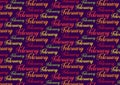 Month of February text pattern wallpaper