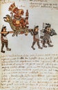 Month Huey Tecuilhuitl of Aztec calendar. Codex Tudela