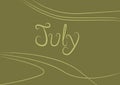 Month of July title header background wallpaper